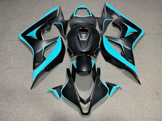 07-08 Negro Mate & Cian CBR600RR Carenados Moto 07-08 Negro Mate & Cian CBR600RR Carenados Moto