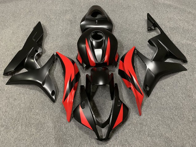07-08 Negro Mate & Rojo CBR600RR Carenados Moto 07-08 Negro Mate & Rojo CBR600RR Carenados Moto