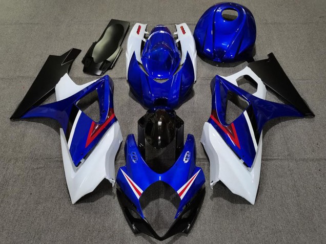 07-08 OEM Estilo Azul Brillante & Blanco GSXR 1000 Carenados Moto 07-08 OEM Estilo Azul Brillante & Blanco GSXR 1000 Carenados Moto