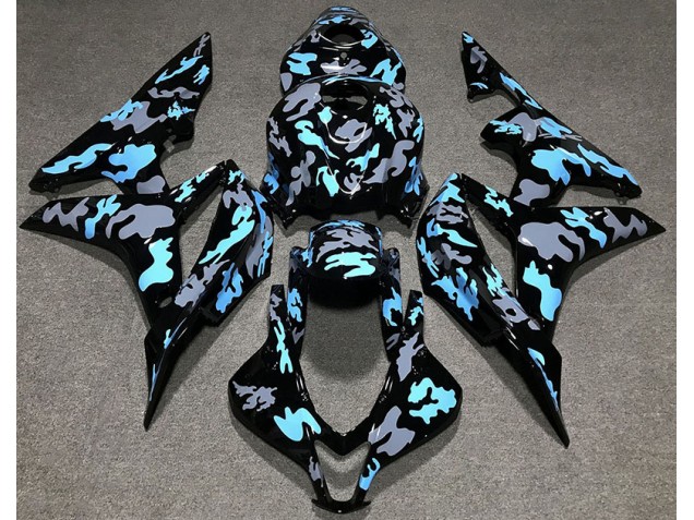 07-08 Personalizado Camuflaje Azul CBR600RR Carenados Moto 07-08 Personalizado Camuflaje Azul CBR600RR Carenados Moto