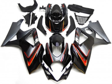 07-08 Plata & Negro Con Rojo GSXR 1000 Carenados Moto