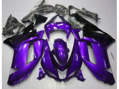 07-08 Púrpura Brillante & Negro ZX6R Carenados Moto