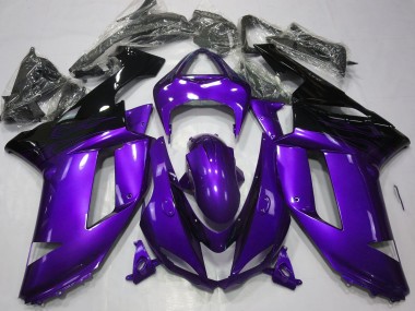 07-08 Púrpura Brillante & Negro ZX6R Carenados Moto
