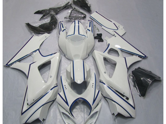 07-08 Raya Fina Azul Blanca Brillante GSXR 1000 Carenados Moto 07-08 Raya Fina Azul Blanca Brillante GSXR 1000 Carenados Moto