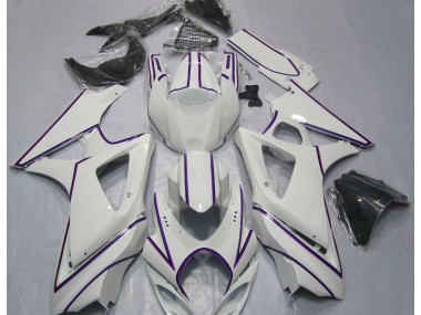 07-08 Raya Pin Púrpura Blanco Brillante GSXR 1000 Carenados Moto