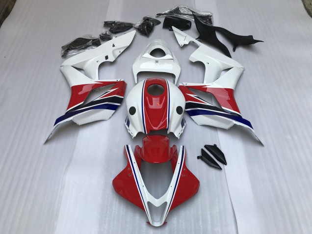 07-08 Rojo Brillante & Blanco CBR600RR Carenados Moto 07-08 Rojo Brillante & Blanco CBR600RR Carenados Moto
