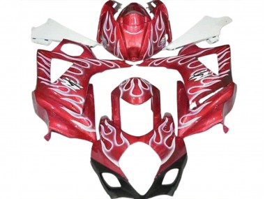 07-08 Rojo Brillante & Blanco Llama GSXR 1000 Carenados Moto