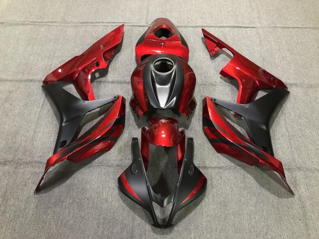 07-08 Rojo Intenso & Negro Mate CBR600RR Carenados Moto 07-08 Rojo Intenso & Negro Mate CBR600RR Carenados Moto