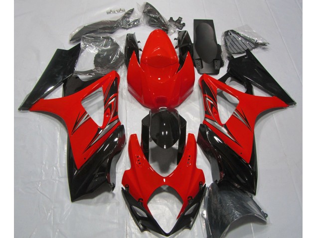 07-08 Rojo Lava & Negro GSXR 1000 Carenados Moto 07-08 Rojo Lava & Negro GSXR 1000 Carenados Moto
