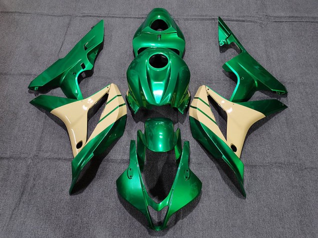 07-08 Verde Esmeralda & Tostado CBR600RR Carenados Moto 07-08 Verde Esmeralda & Tostado CBR600RR Carenados Moto