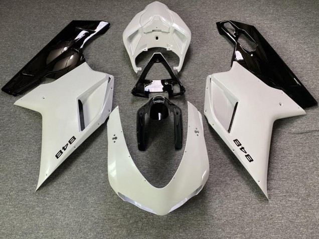 07-14 Blanco Perla & Negro Ducati 848 1098 1198 Carenados Moto 07-14 Blanco Perla & Negro Ducati 848 1098 1198 Carenados Moto