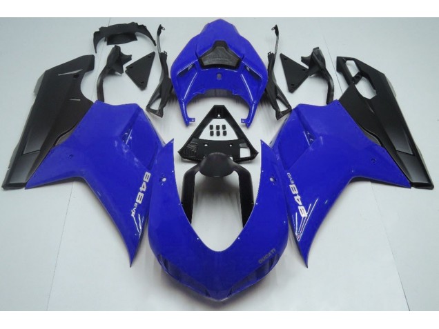 07-14 Brillante Azul & Negro Ducati 848 1098 1198 Carenados Moto 07-14 Brillante Azul & Negro Ducati 848 1098 1198 Carenados Moto