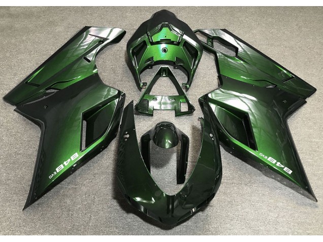 07-14 De Color Verde Oscuro Ducati 848 1098 1198 Carenados Moto 07-14 De Color Verde Oscuro Ducati 848 1098 1198 Carenados Moto