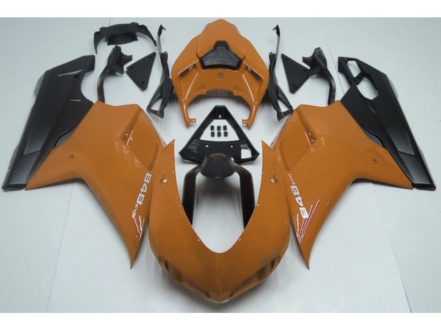 07-14 Naranja Brillante & Negro Ducati 848 1098 1198 Carenados Moto 07-14 Naranja Brillante & Negro Ducati 848 1098 1198 Carenados Moto
