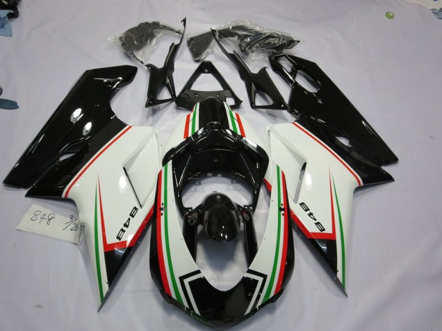 07-14 Negro Tricolor Ducati 848 1098 1198 Carenados Moto 07-14 Negro Tricolor Ducati 848 1098 1198 Carenados Moto