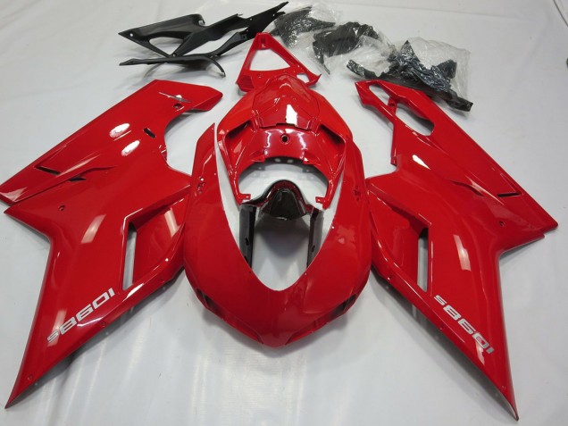 07-14 OEM Estilo Rojo Brillante Ducati 848 1098 1198 Carenados Moto 07-14 OEM Estilo Rojo Brillante Ducati 848 1098 1198 Carenados Moto