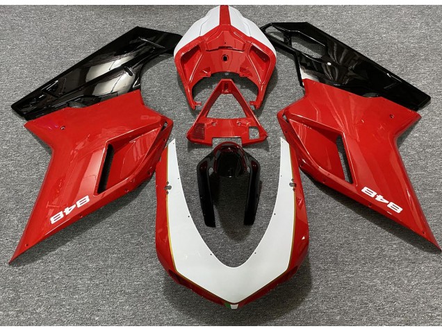 07-14 Rojo Brillante & Blanco (Etiqueta 848) Ducati 848 1098 1198 Carenados Moto 07-14 Rojo Brillante & Blanco (Etiqueta 848) Ducati 848 1098 1198 Carenados Moto