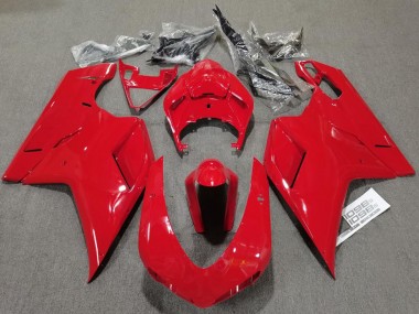 07-14 Rojo Liso Brillante Ducati 848 1098 1198 Carenados Moto