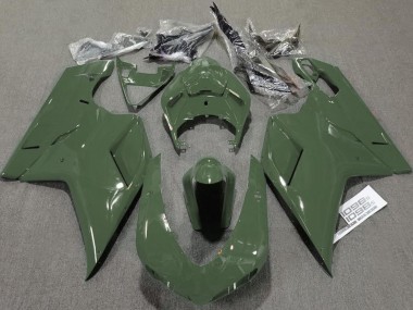 07-14 Verde Militar Brillante Ducati 848 1098 1198 Carenados Moto