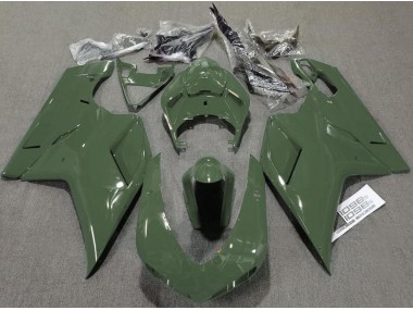 07-14 Verde Militar Brillante Ducati 848 1098 1198 Carenados Moto