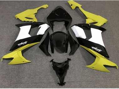 08-10 Amarillo Brillante Blanco & Negro ZX10R Carenados Moto