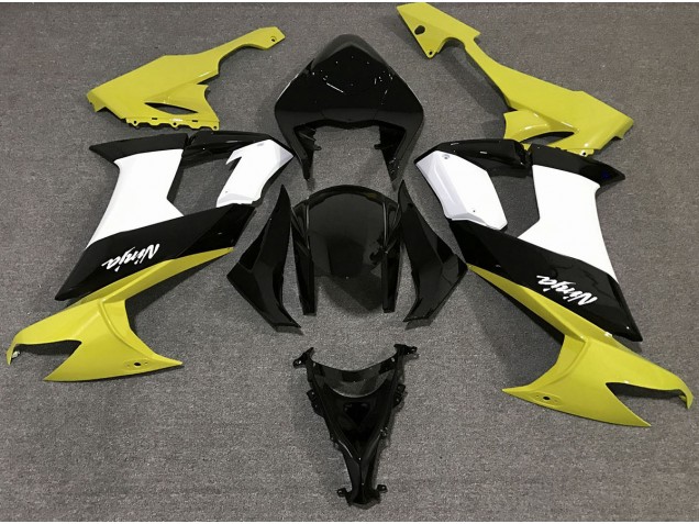 08-10 Amarillo Brillante Blanco & Negro ZX10R Carenados Moto
