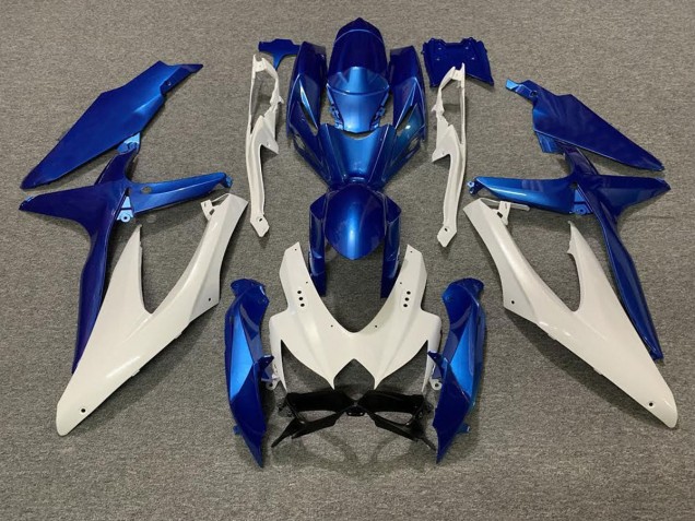 08-10 Azul Perla & Blanco GSXR 600-750 Carenados Moto 08-10 Azul Perla & Blanco GSXR 600-750 Carenados Moto