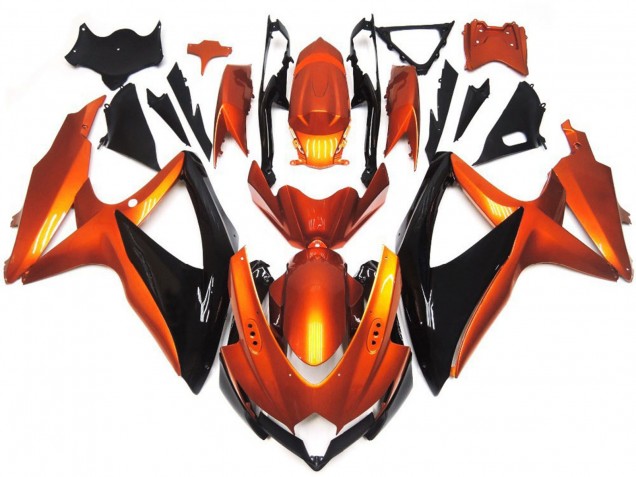 08-10 Bronce Naranja & Negro GSXR 600-750 Carenados Moto 08-10 Bronce Naranja & Negro GSXR 600-750 Carenados Moto
