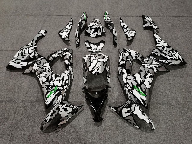 08-10 Camuflaje & Logotipo Verde ZX10R Carenados Moto 08-10 Camuflaje & Logotipo Verde ZX10R Carenados Moto