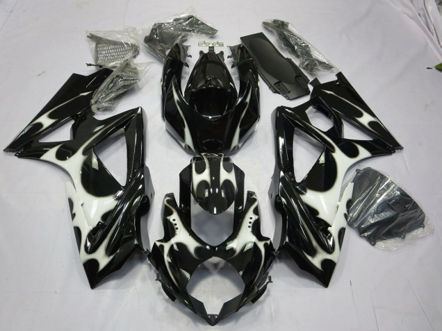 08-10 Diseño En Blanco & Negro GSXR 600-750 Carenados Moto 08-10 Diseño En Blanco & Negro GSXR 600-750 Carenados Moto