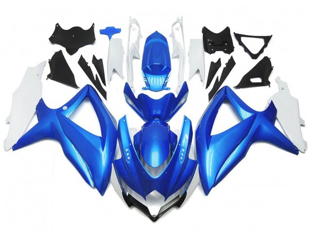 08-10 Estilo Personalizado Azul Claro & Blanco GSXR 600-750 Carenados Moto 08-10 Estilo Personalizado Azul Claro & Blanco GSXR 600-750 Carenados Moto