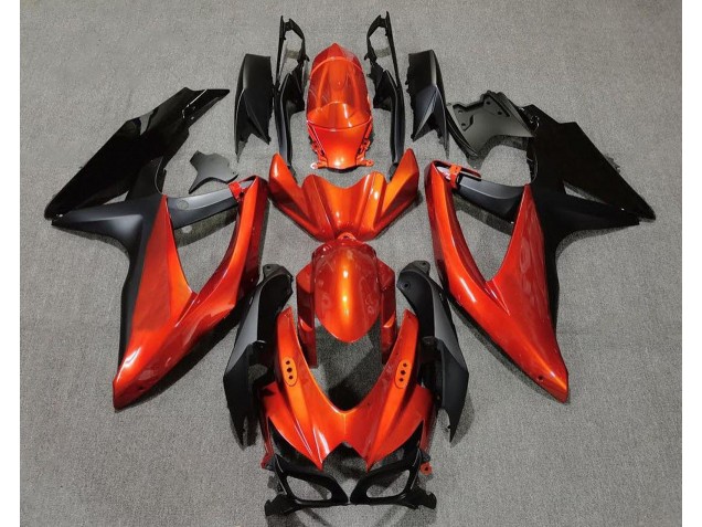 08-10 Naranja Vibrante En Negro GSXR 600-750 Carenados Moto 08-10 Naranja Vibrante En Negro GSXR 600-750 Carenados Moto