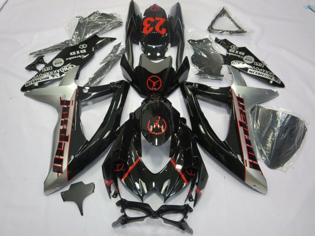 08-10 Negro Gris Jordan GSXR 600-750 Carenados Moto 08-10 Negro Gris Jordan GSXR 600-750 Carenados Moto