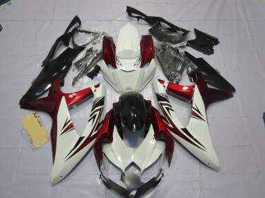 08-10 Rojo Blanco Negro GSXR 600-750 Carenados Moto