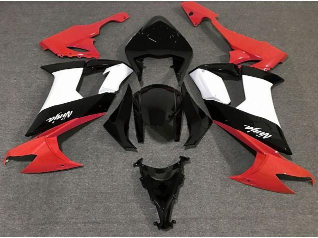 08-10 Rojo Brillante Blanco & Negro ZX10R Carenados Moto 08-10 Rojo Brillante Blanco & Negro ZX10R Carenados Moto
