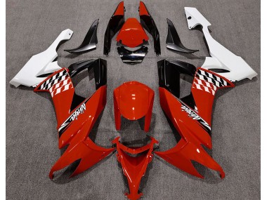 08-10 Rojo Brillante & Blanco ZX10R Carenados Moto