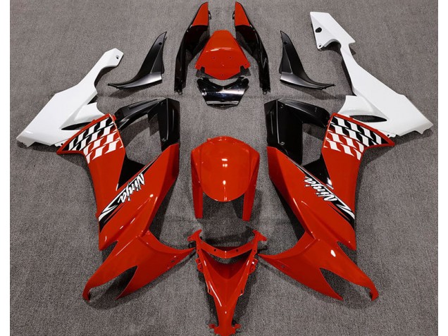 08-10 Rojo Brillante & Blanco ZX10R Carenados Moto 08-10 Rojo Brillante & Blanco ZX10R Carenados Moto