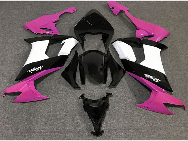 08-10 Rosa Brillante Blanco & Negro ZX10R Carenados Moto 08-10 Rosa Brillante Blanco & Negro ZX10R Carenados Moto