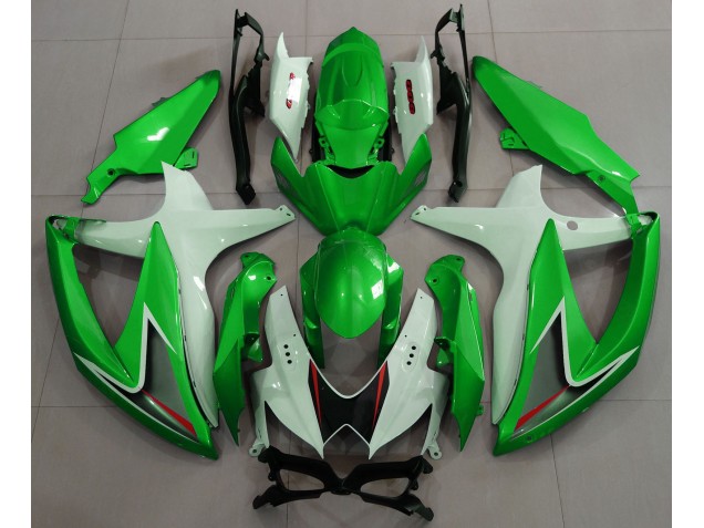 08-10 Verde Brillante & Blanco GSXR 600-750 Carenados Moto 08-10 Verde Brillante & Blanco GSXR 600-750 Carenados Moto
