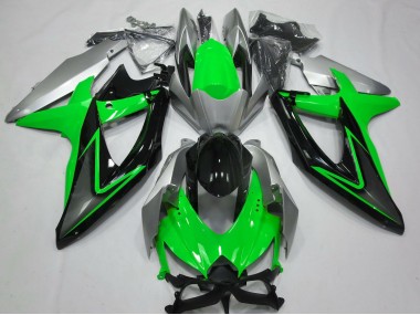 08-10 Verde & Plata GSXR 600-750 Carenados Moto