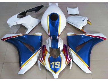 08-11 Azul Brillante & Blanco CBR1000RR Carenados Moto