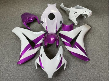 08-11 Borde Blanco Brillante & Morado CBR1000RR Carenados Moto
