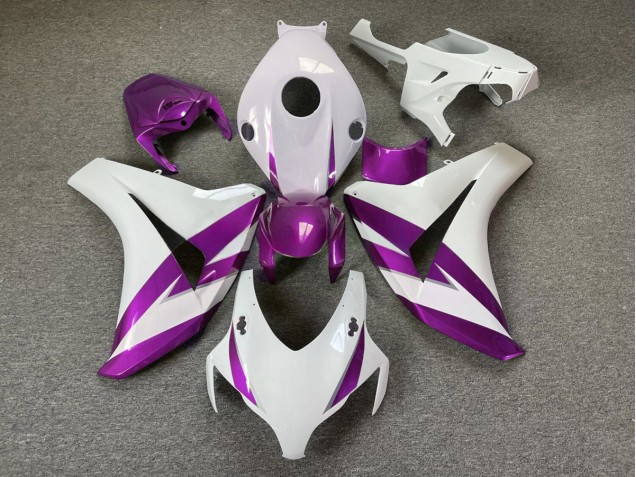 08-11 Borde Blanco Brillante & Morado CBR1000RR Carenados Moto