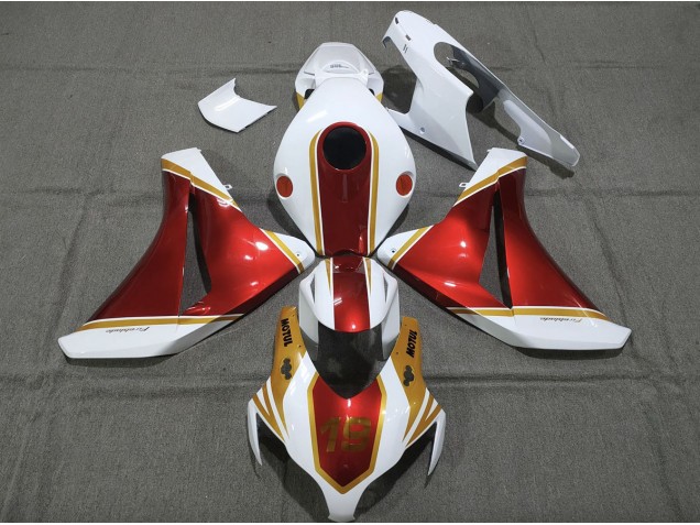 08-11 Oro & Rojo 19 CBR1000RR Carenados Moto 08-11 Oro & Rojo 19 CBR1000RR Carenados Moto