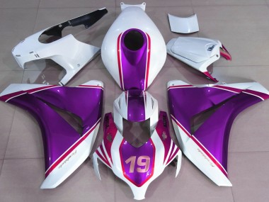08-11 Púrpura Brillante & Blanco CBR1000RR Carenados Moto