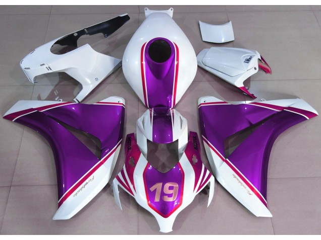08-11 Púrpura Brillante & Blanco CBR1000RR Carenados Moto 08-11 Púrpura Brillante & Blanco CBR1000RR Carenados Moto