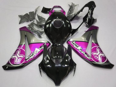 08-11 Rosa Sobre Negro Personalizado CBR1000RR Carenados Moto