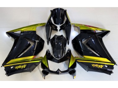 08-12 Negro Brillante & Amarillo Ninja 250 Carenados Moto