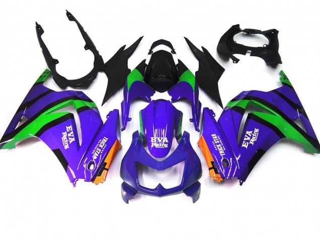 08-12 Púrpura Verde & Negro Ninja 250 Carenados Moto 08-12 Púrpura Verde & Negro Ninja 250 Carenados Moto
