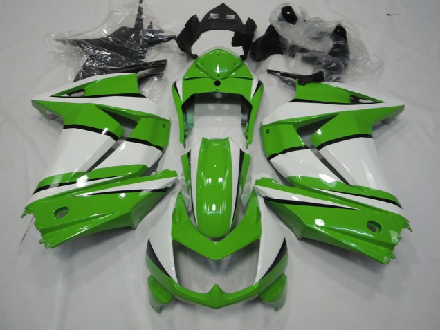 08-12 Verde & Blanco Ninja 250 Carenados Moto